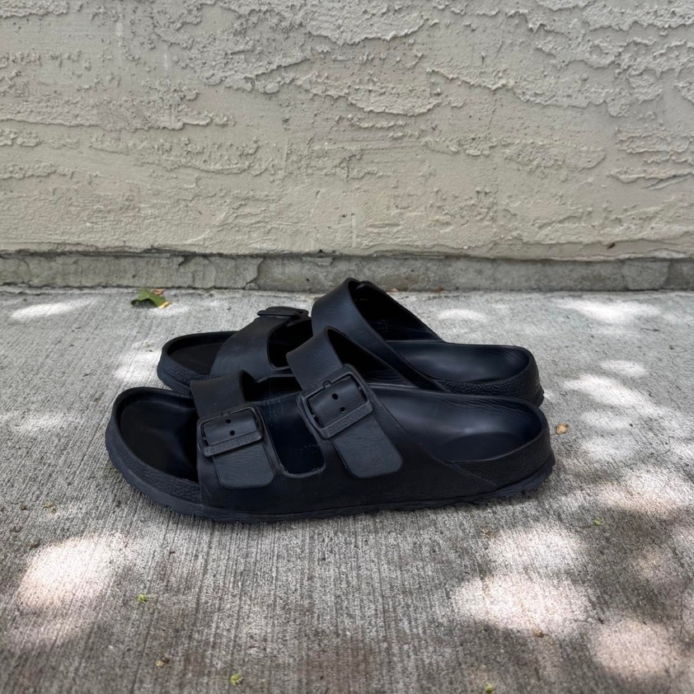 BLACK BIRKENSTOCK ARIZONA EVA SANDALS